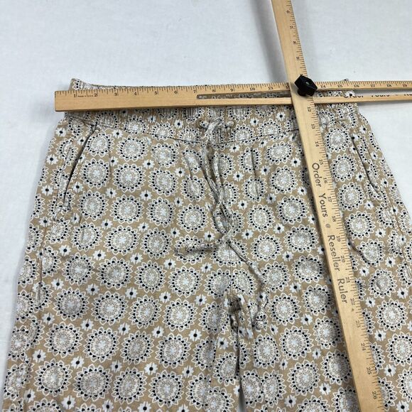 Ann Taylor Linen Blend Straight Leg Pants Boho Geometric Print Lightweight Small - Picture 7 of 12